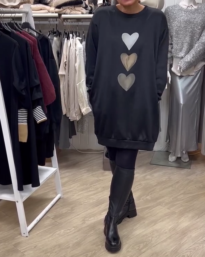 Leonora™ | Heart Print Pullover