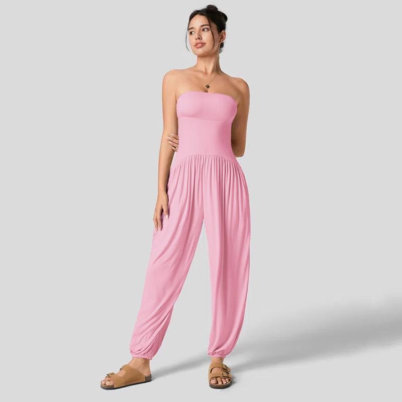 Serena Strapless Lounge Jumpsuit – Effortless Comfort