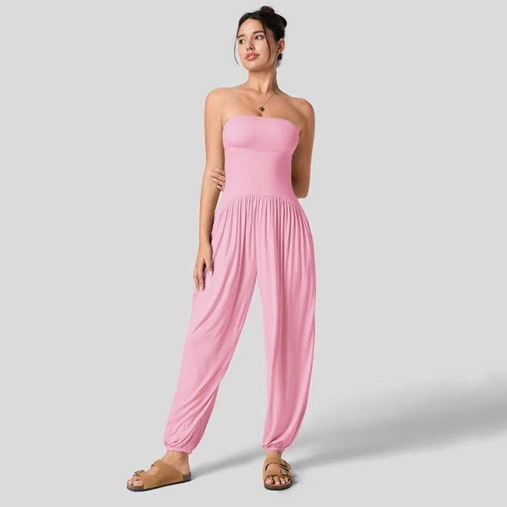 Serena Strapless Lounge Jumpsuit – Effortless Comfort