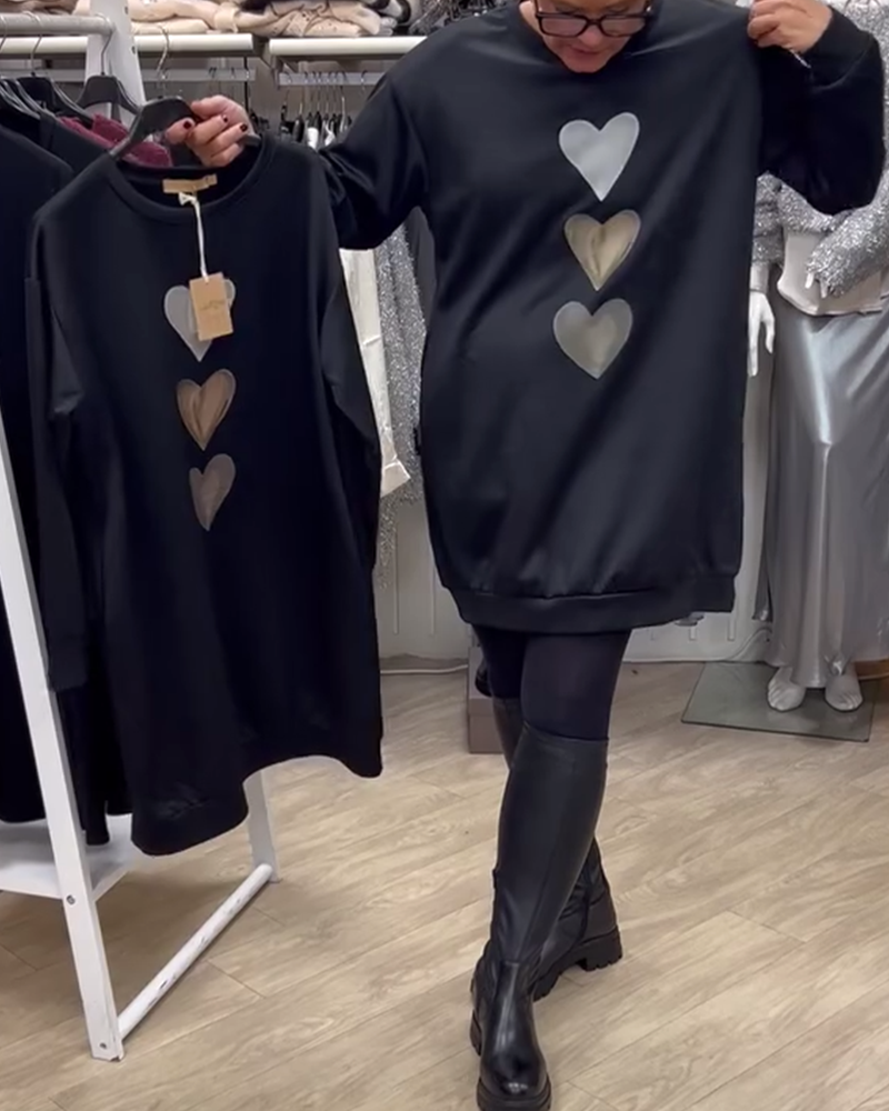 Leonora™ | Heart Print Pullover