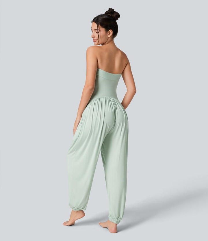 Serena Strapless Lounge Jumpsuit – Effortless Comfort