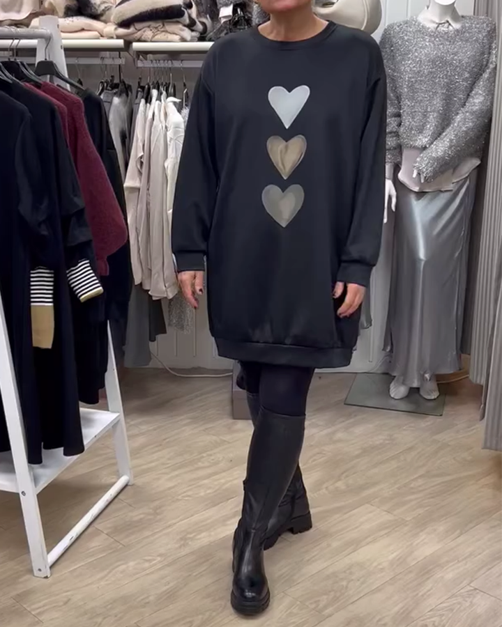Leonora™ | Heart Print Pullover