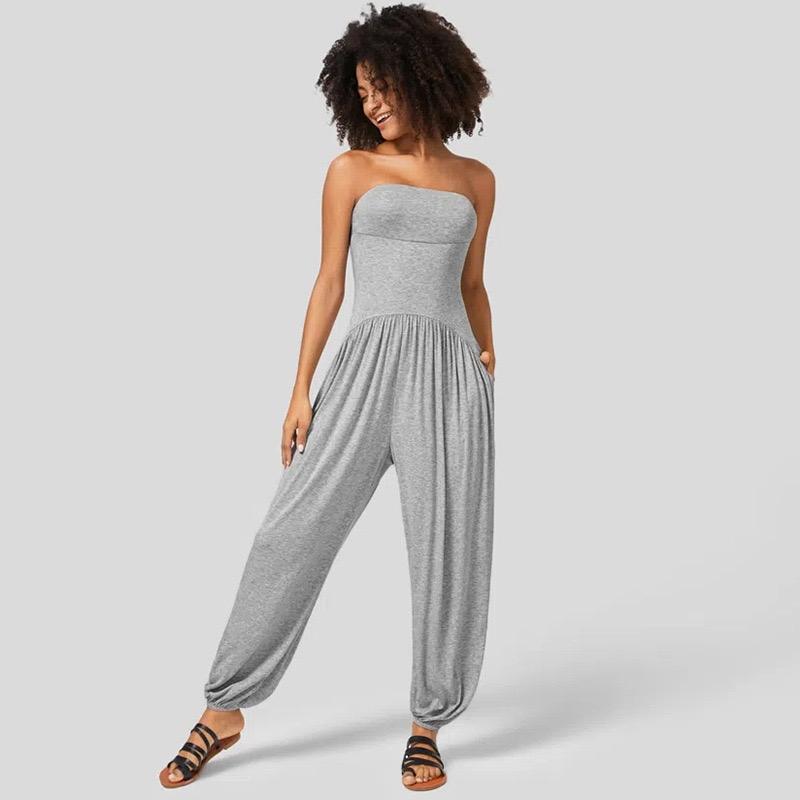 Serena Strapless Lounge Jumpsuit – Effortless Comfort